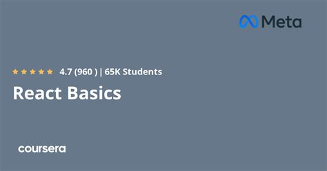 react course coursera|React Basics Course by Meta .